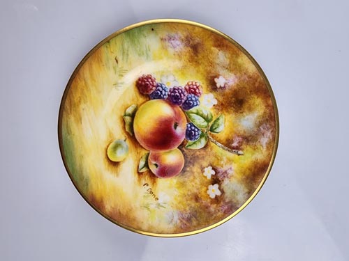 Royal Worcester miniature plate fruit study