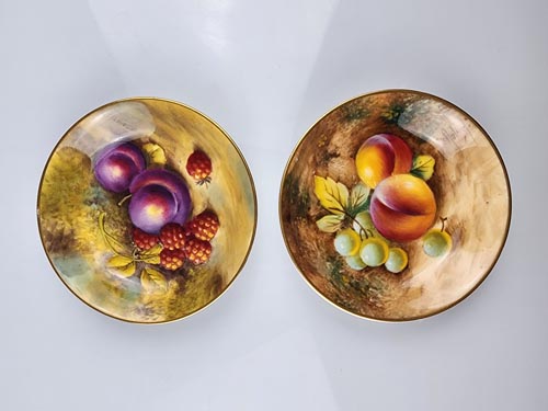 Royal Worcester fallen fruit pin dishes