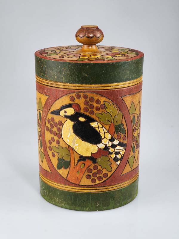 Vintage Lidded Container with bird