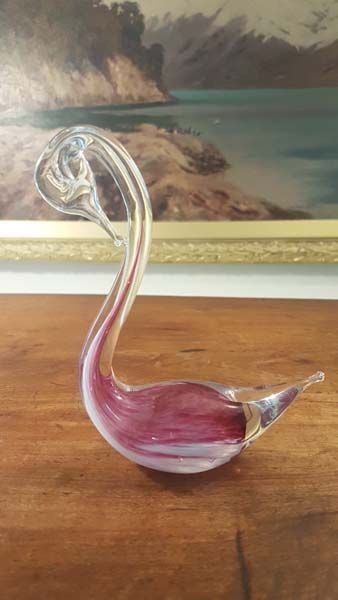 Murano art glass swan