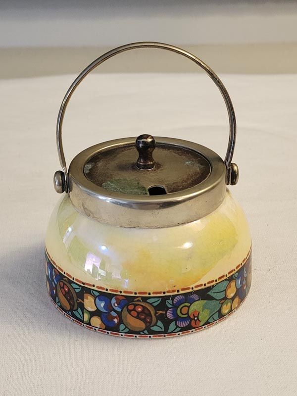 Hanley lustre lidded bowl