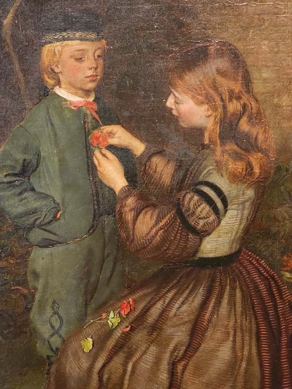 Edward Augustus Gifford, Placing a Flower painting