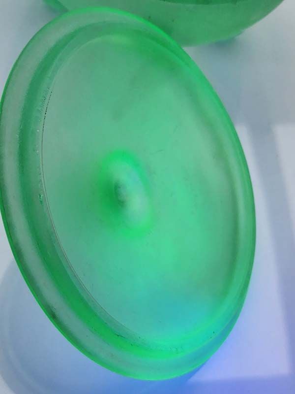 Glass: Uranium Art Deco Glass Bowl