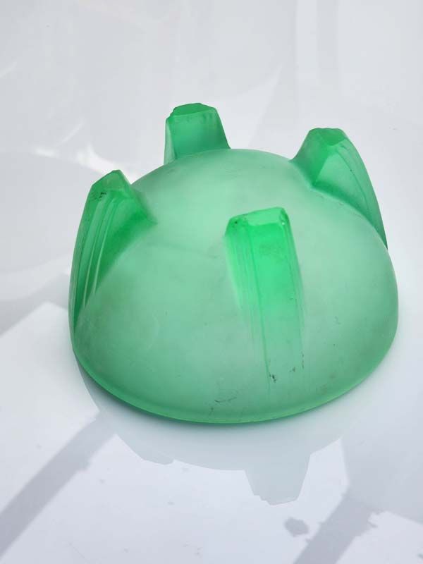 Glass: Uranium Art Deco Glass Bowl