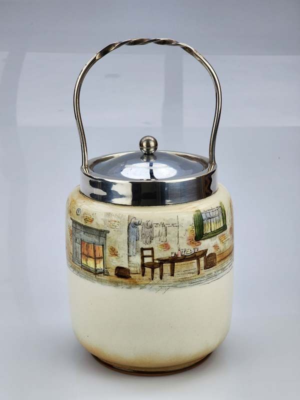 Dickensware: Royal Doulton Artful Dodger biscuit barrel