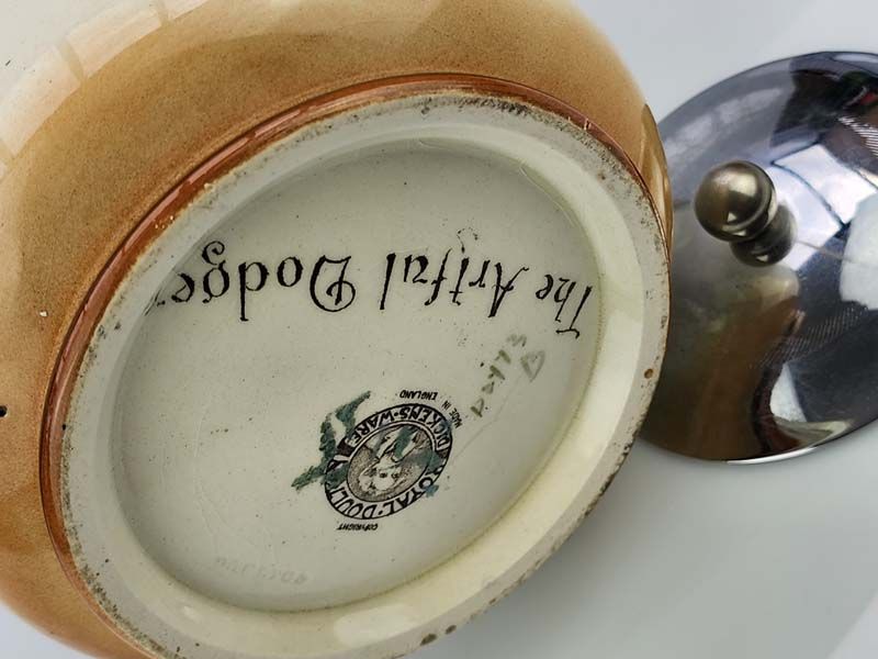 Dickensware: Royal Doulton Artful Dodger biscuit barrel