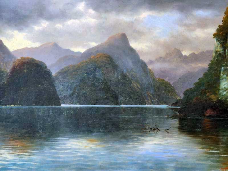 John Douglas Perret - The Remarkables painting