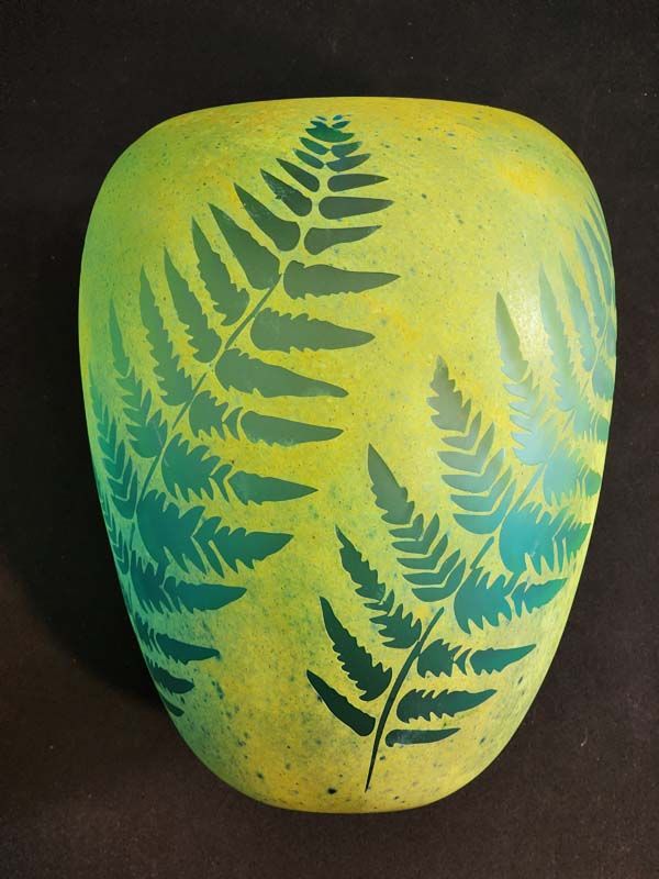 Garry Nash Fern Glass Vase