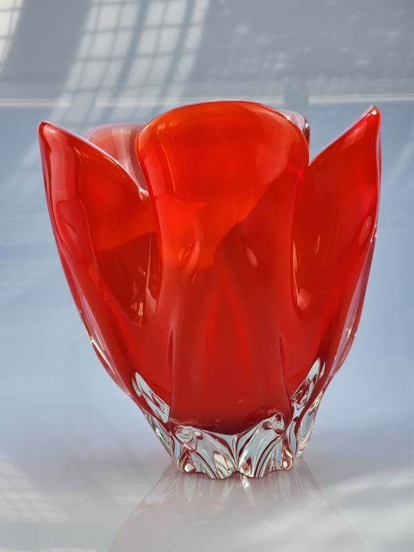 Hineri glass vase - Red