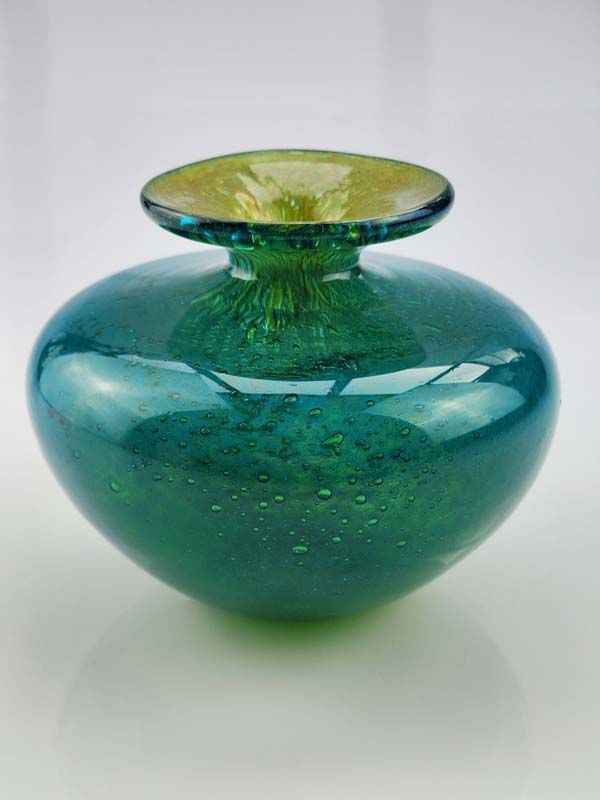 Mdina Green glass vase