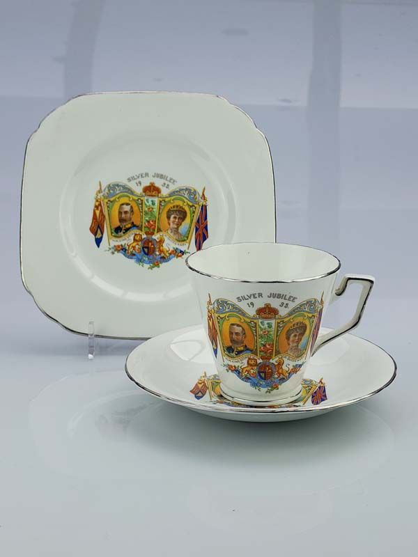 King George V &amp; Mary Cup, Saucer &amp; Plate