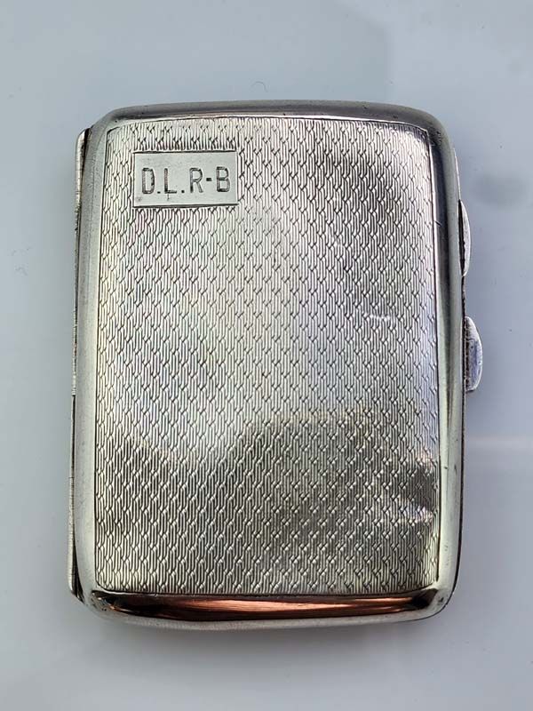 Silver cigarette case - Birmingham 1927