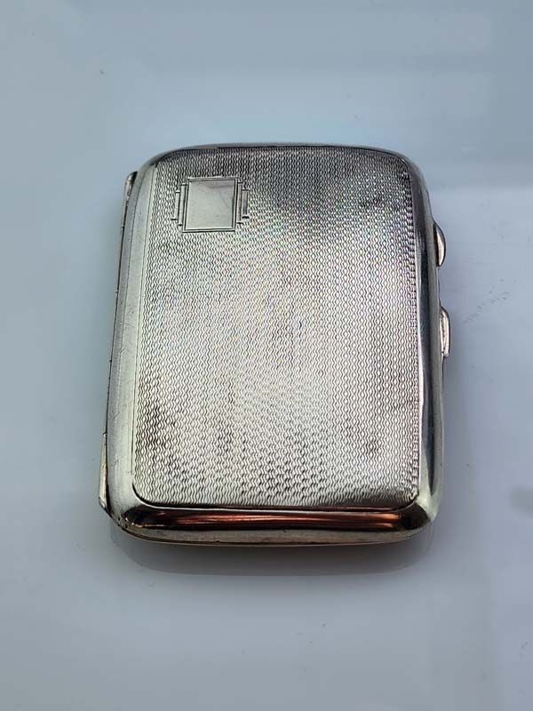 Silver cigarette case - Birmingham 1936