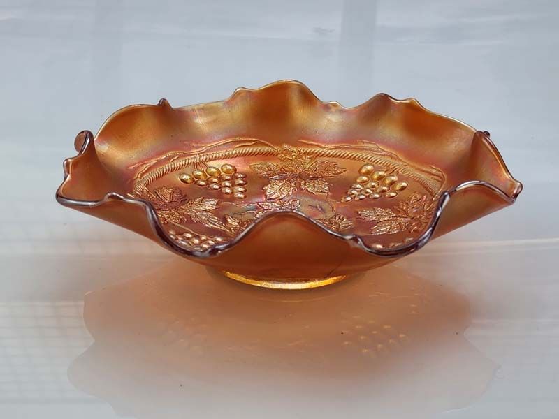 Fenton Carnival Glass Raised Dish