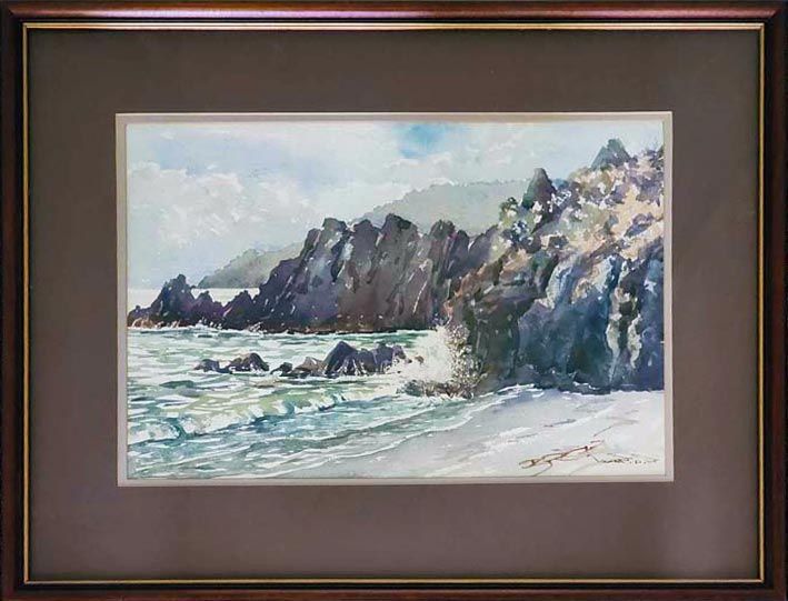 New Zealand Art: George Genet Painting - Rarangi