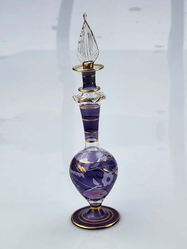 Purple Venetian glass perfume bottle