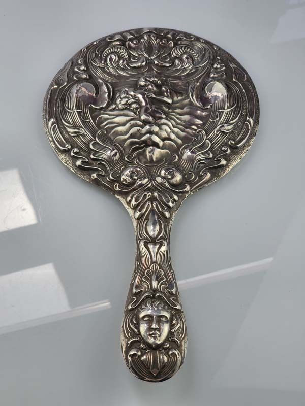 Silver Art Nouveau Mirror - Birmingham 1909