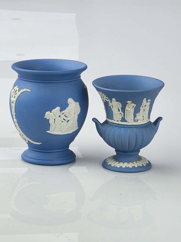 Two Wedgwood Jasper Vases
