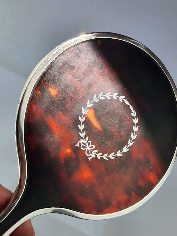 Silver &amp; Tortoiseshell Art Nouveau Mirror - Birmingham 1929