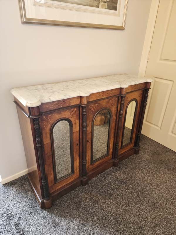 Furniture: Victorian Marble Top Sideboard