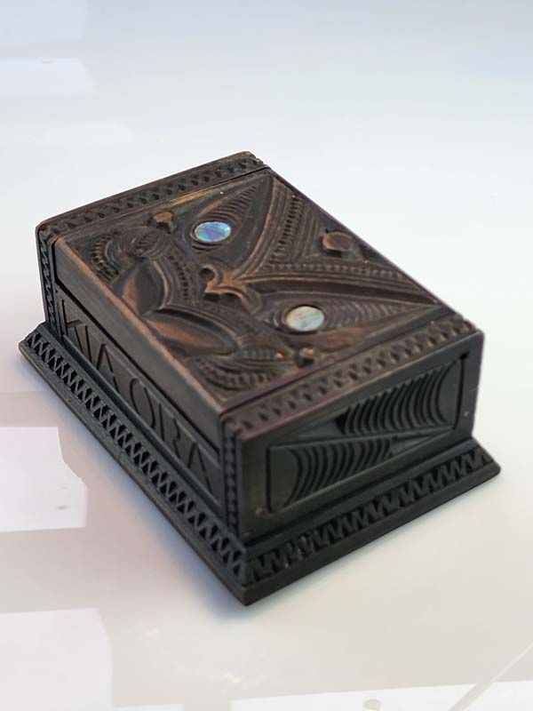 Maori Tiki KIAORA Wooden Box