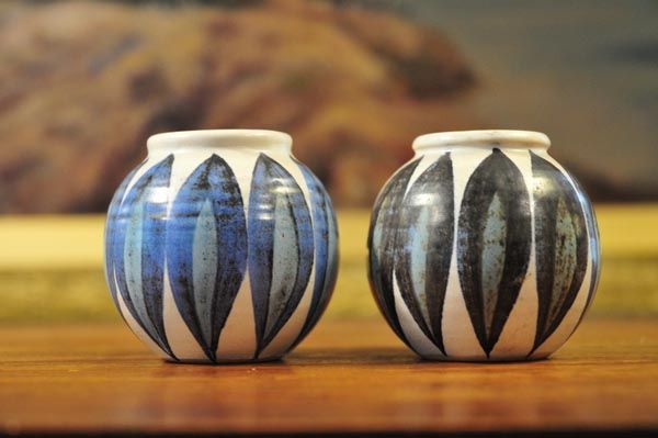 Two Hanmer Pottery vases
