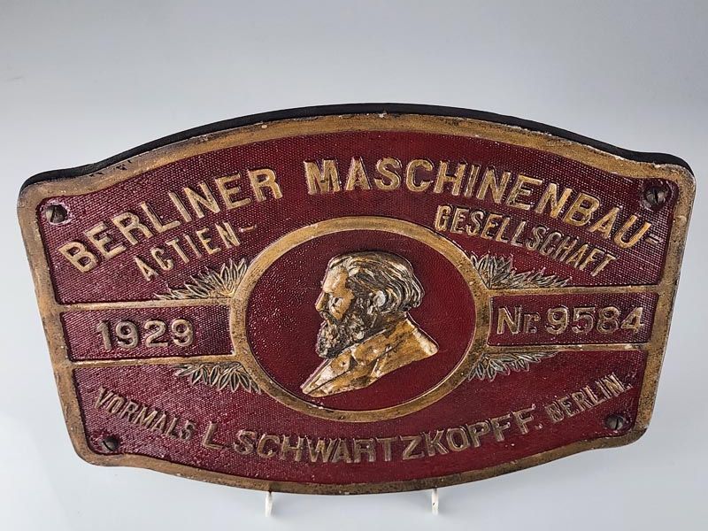 Antiques: Steam Engine Plate - 1929