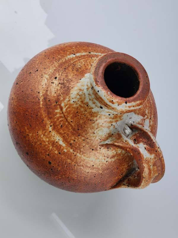 - Signed studio pottery: Andrew Van der Putten - Shino Bottle