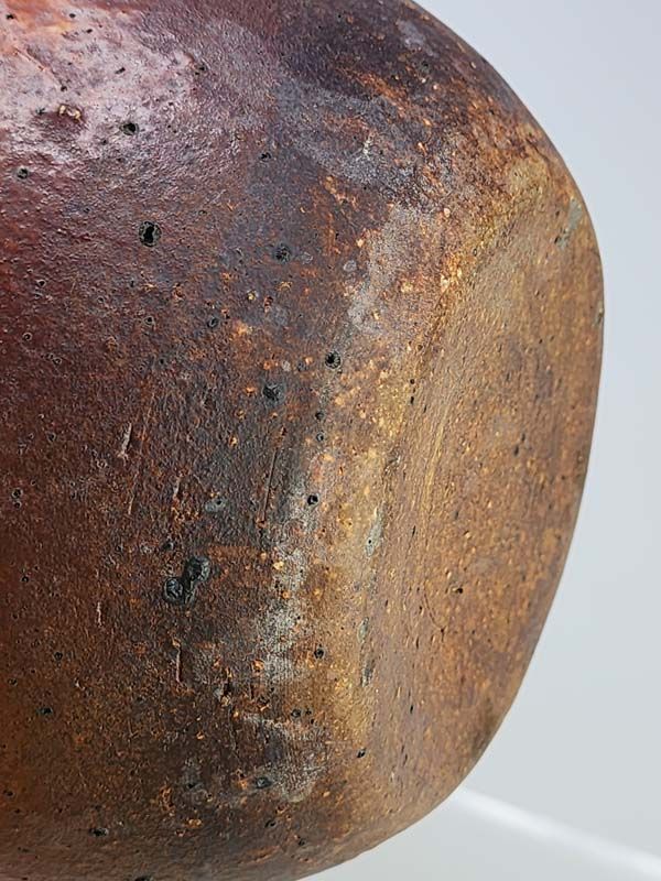 - Signed studio pottery: Andrew Van der Putten - Shino Bottle