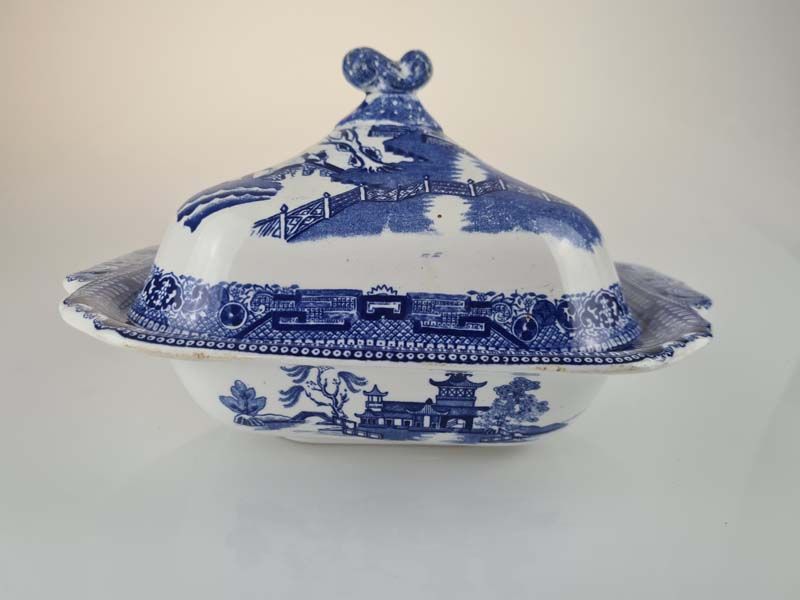 Burleigh Ware Blue Willow Tureen Dish
