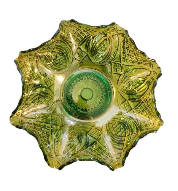 Carnival Glass: Carnival Glass Compote Persian Medallion