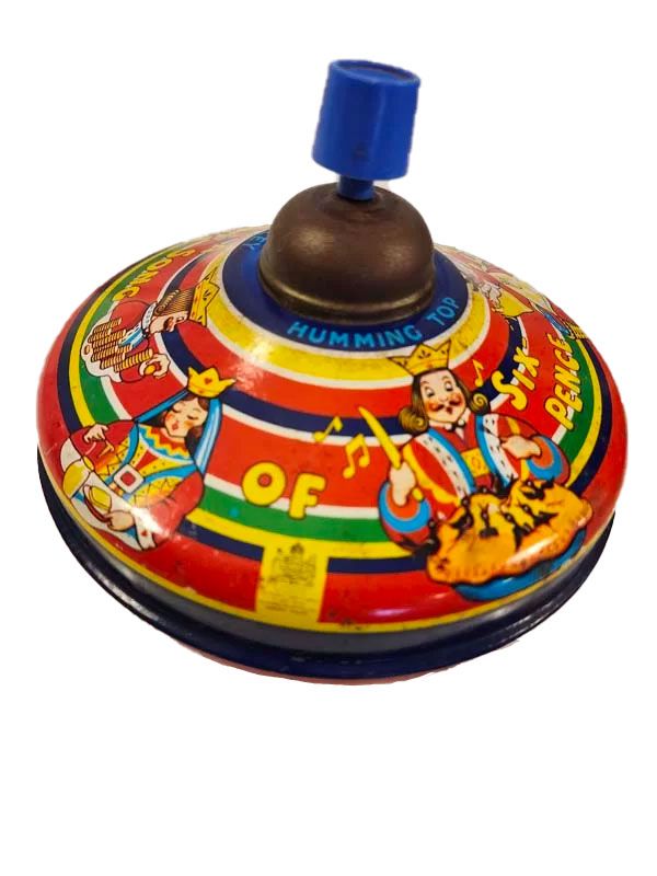 Chad Valley Humming Spinning Top Sing a Song of Sixpence