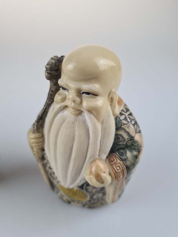 Asian items: Chinese Fu Lu Shou Figurines