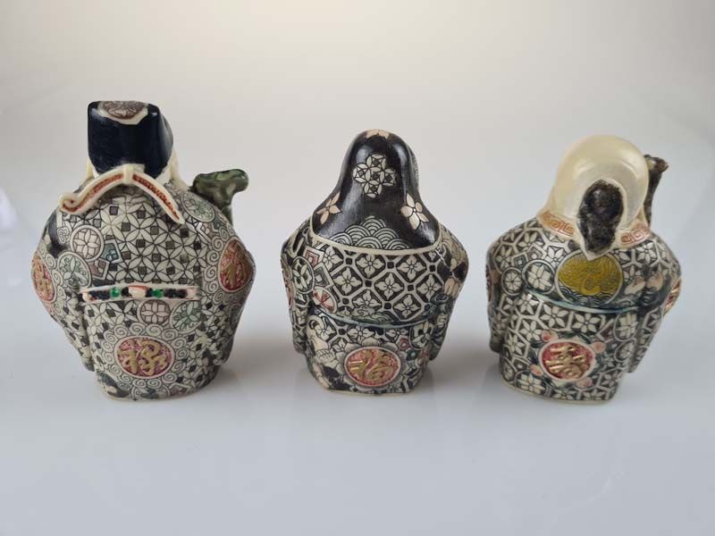 Asian items: Chinese Fu Lu Shou Figurines