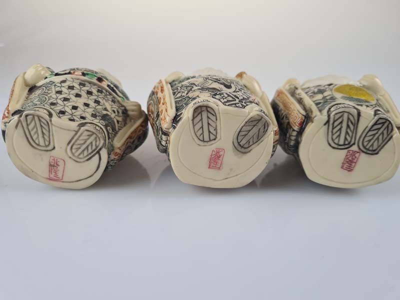 Asian items: Chinese Fu Lu Shou Figurines