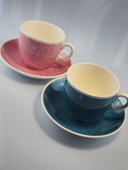 Crown Lynn Pink Blue Duos