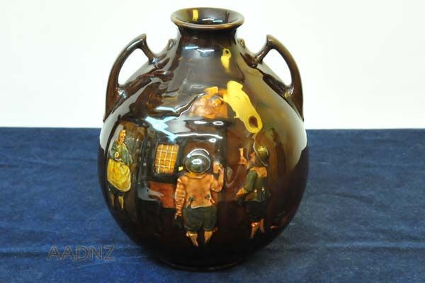 Tavern scene vase - kingsware