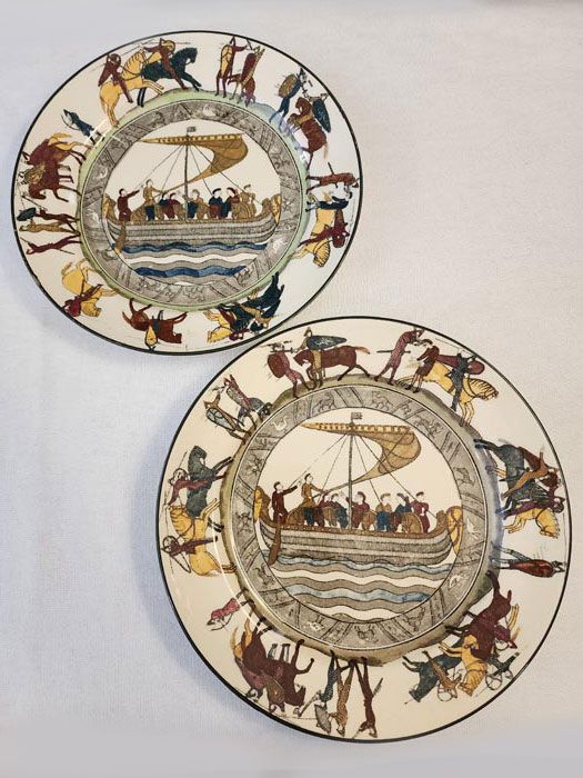 Bayeux Tapestry pair of plates