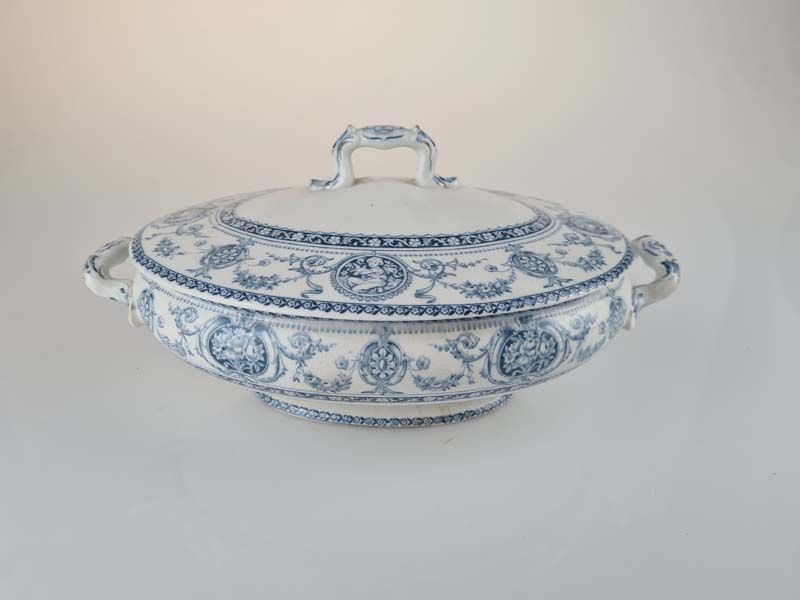 Florence Blue And White Tureen Dish