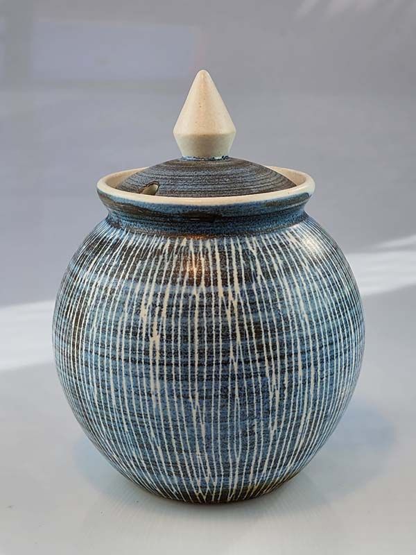 Hanmer Pottery lidded pot