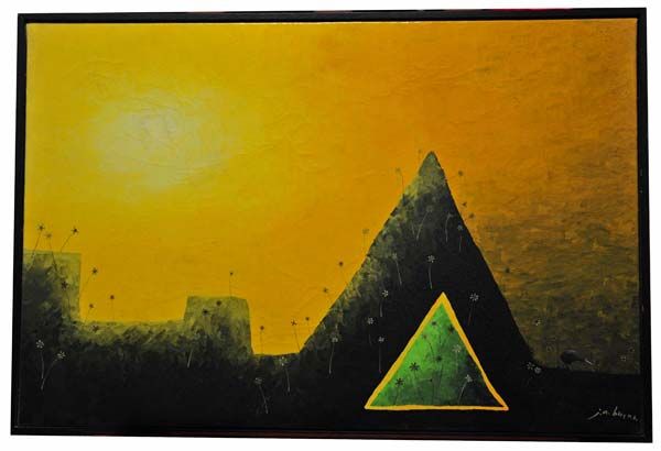 Kiwi, Acrylic painting, John A Burns