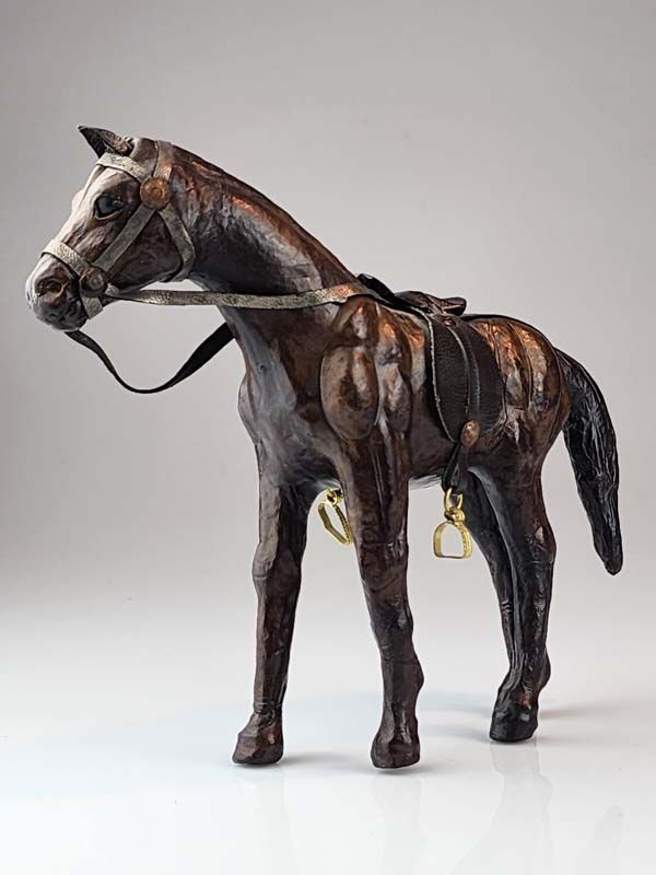A vintage leather horse