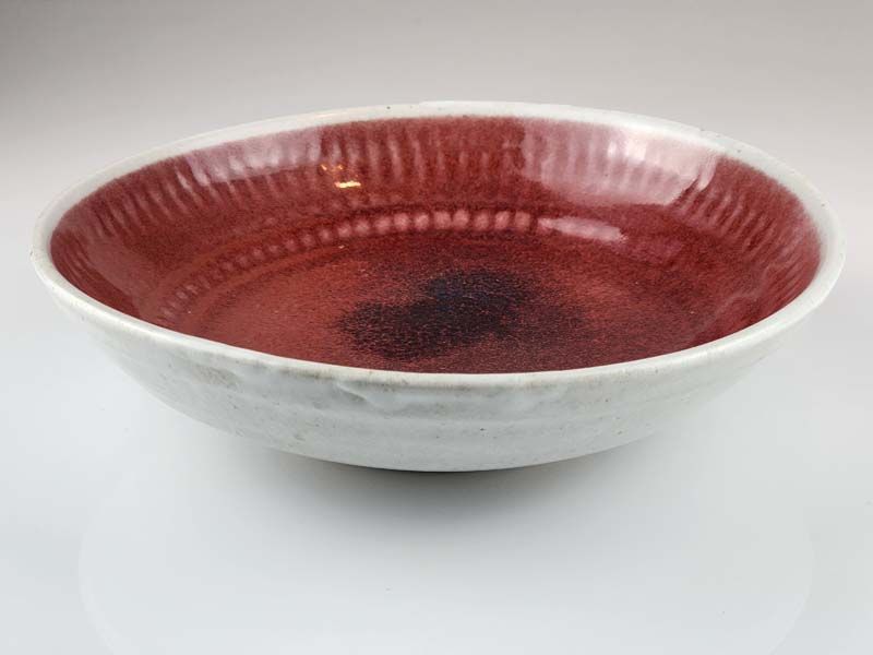 NZ Pottery: Len Castle - Red Bowl 