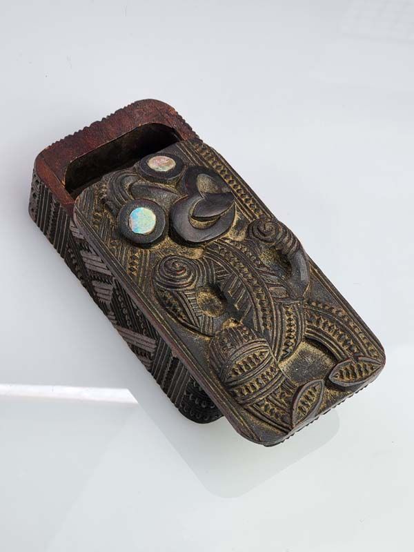 Wooden items: Maori Tiki Carved Box