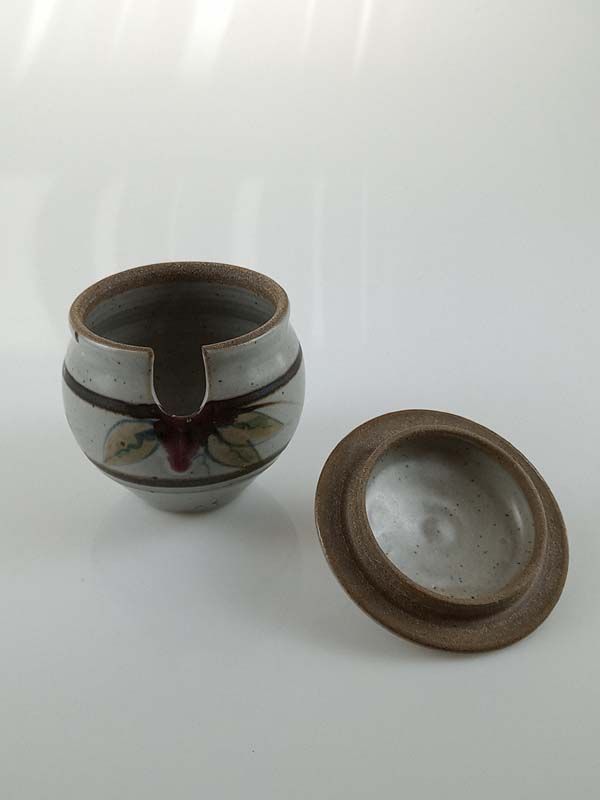 - Signed studio pottery: Neil Grant - salt pot
