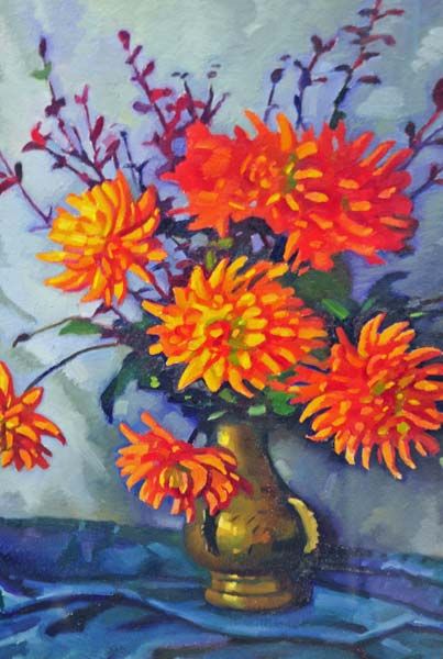Owen R Lee - Orange Chrysanthemums