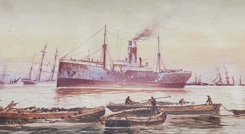 Herbert R Cole - Ships in harbour