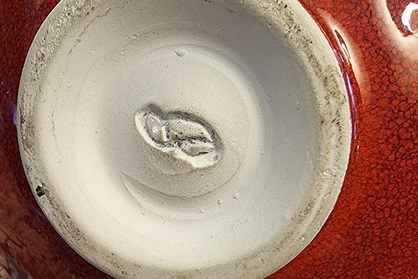 NZ Pottery: Peter Collis Red Vase