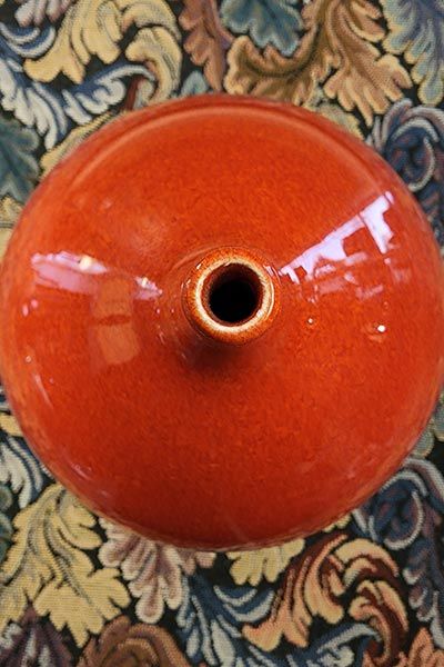 NZ Pottery: Peter Collis Red Vase