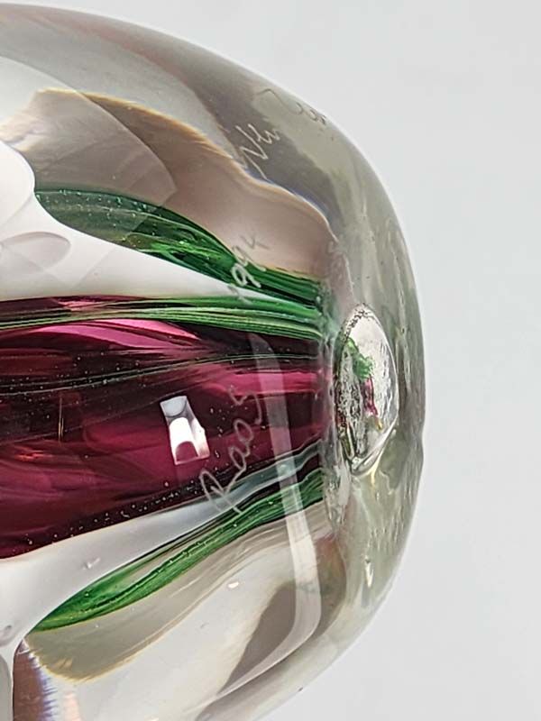 Glass: Peter Raos Lily Glass Paperweight
